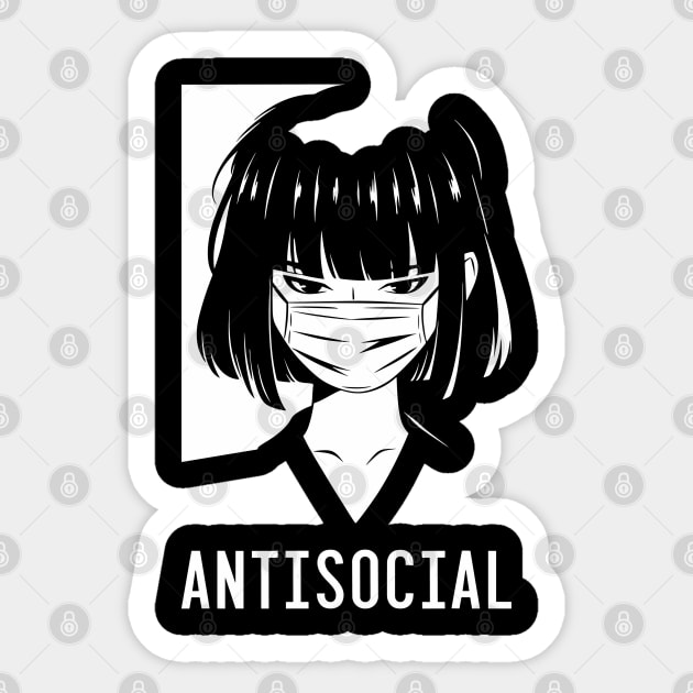 Antisocial Anxious Awkward Girl Introvert Life Sticker by Anticorporati